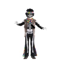 Costume hippie scheletro da bambino