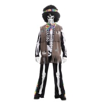Costume hippie scheletro da adulto