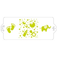 Stencil per Bebè di 10 x 25 cm - Decora