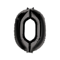 Palloncino numero 0 nero da 63 x 88 cm - Anagram