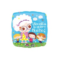 Palloncino quadrato Nonna ti voglio tanto bene - 43 cm