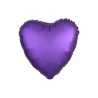 Palloncino a cuore viola opaco 43 cm - 1 unità