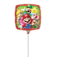 Palloncino con astina Super Mario da 17 cm - Anagram