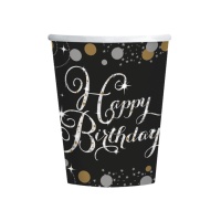 Bicchieri Happy Birthday Bollicine Champagne da 266 ml - 8 unità