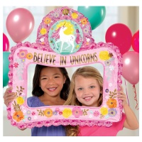 Cornice per photo booth con unicorno - 66 x 68 cm
