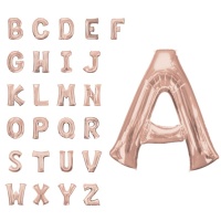 Palloncino lettera rosa dorato da 86 cm - Anagram