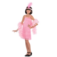 Costume rosa charleston anni 20 da bambina