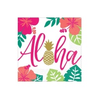 Tovaglioli Aloha da 16,5 x 16,5 cm - 16 unità