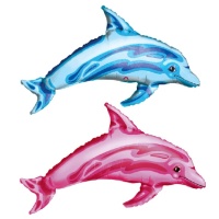 Palloncino siluetta XL di delfino di 84 x 56 cm - Anagram