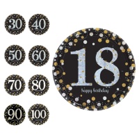 Piatti a Bollicine di Champagne da 23 cm - 8 unità