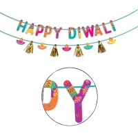 Festone Happy Diwali per Indian Party - 2 unità