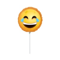 Palloncino con astina emoji sorridente da 17 cm - Anagram