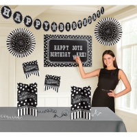 Kit decorazioni Black Birthday personalizzabile