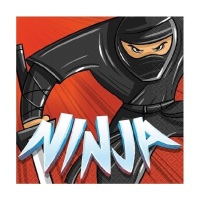 Tovaglioli Ninja da 12,5 x 12,5 cm - 16 unità