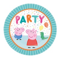 Piatti festa Peppa Pig 23 cm - 8 unità