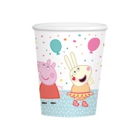 Bicchieri festa Peppa Pig - 250 ml - 8 unità