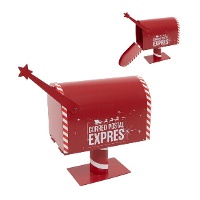 Cassetta postale espressa di Babbo Natale in metallo da 26,5 cm