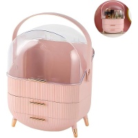 Organizer portatile per trucchi rosa, 26 x 17 x 34,5 cm