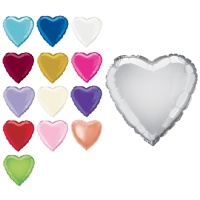 Palloncino cuore colorato da 45 cm - Qualatex - 1 unità