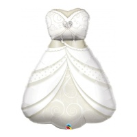 Palloncino sagoma abito da sposa XL 97 cm - Qualatex