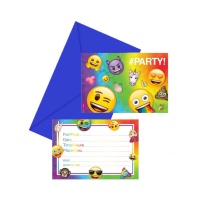 Inviti Emoji arcobaleno - 8 inviti