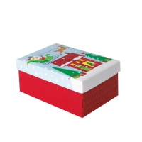 Scatola regalo Babbo Natale 10 x 16 x 7 cm - 1 unità