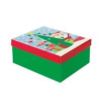 Scatola regalo Babbo Natale 15 x 21 x 8,5 cm - 1 unità