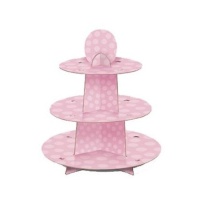 Alzata per cupcake rosa - 29,8 x 33,8 cm