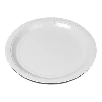Piatti di 20 cm in cartone bianco - 25 pezzi