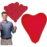 Palloncini in lattice a forma di cuore - 10 pezzi