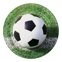 Piatti Calcio campo con pallone 22 cm - 8 unità