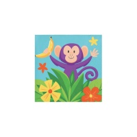Tovaglioli Avventura Safari 12,5 x 12,5 cm - 16 pezzi