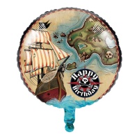 Palloncino rotondo Nave dei pirati da 45 cm - Creative Converting