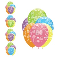 Palloncini in lattice colori assortiti compleanno da 30 cm - Creative Party - 6 unità