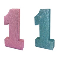 Centrotavola numero 1 con glitter