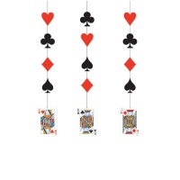 Decorazioni verticali Casinò 91 cm - 3 pz.