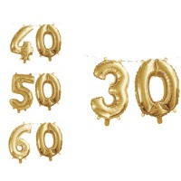 Palloncino numero doppio oro da 40,6 cm - Creative Converting