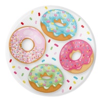 Piatti Donuts 17 cm assortiti - 8 unità