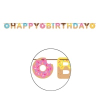 Festone Happy BIrthday Donuts - 2,60 m