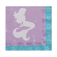 Tovaglioli Sirena Marina da 12,5 x 12,5 cm - 16 unità