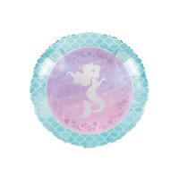 Palloncino rotondo Sirena marina di 45 cm - Creative Converting