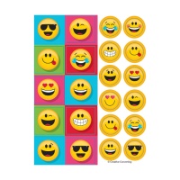 Etichette adesive Emoji - 4 fogli