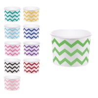 Coppette chevron da 266 ml - 6 unità
