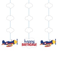 Pendenti decorativi Aviatore Happy Birthday - 91 cm - 3 unità