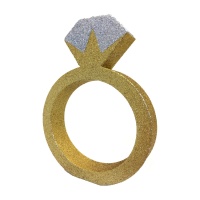 Centrotavola anello d'oro con glitter