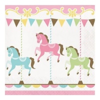 Tovaglioli Carousel di 16,5 x 16,5 cm - 20 unità