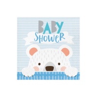 Tovaglioli Orsetto Baby Shower da 16,5 x 16,5 cm - 16 unità