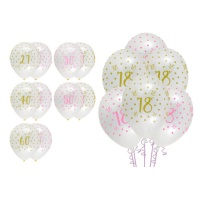 Palloncini in lattice Pink Chic 18° compleanno 30 cm - Creative Party - 6 unità