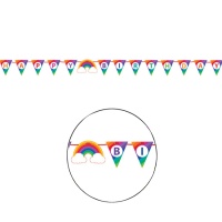 Striscia di Buon Compleanno Arcobaleno - 1,82 m