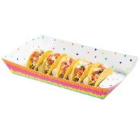 Vassoio in cartone per tacos messicani 28,5 x 37,5 cm - 1 unità